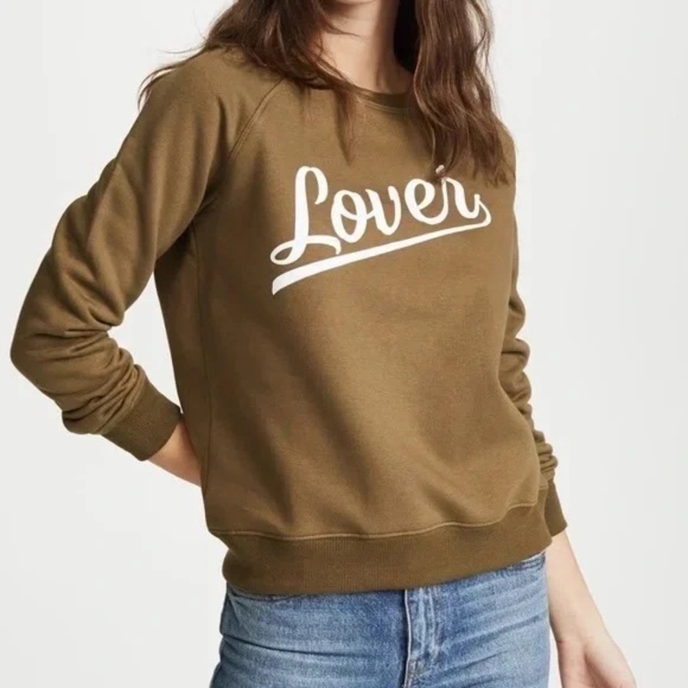 Rebecca Minkoff | LOVER Army Green Sweatshirt Size Small